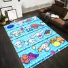 "Blue Cute Cartoon Dog Shopping Pattern Carpet with Polka Dots and Grocery Motif" Suitable for Use As an Anti-slip1 For1room and Bedroom Sofas