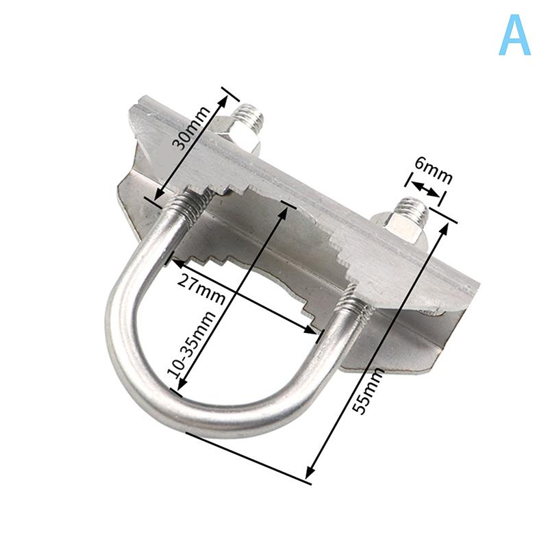 

M6 U Bolts Mounting Hardware Heavy Duty Anti-Rust Mast To Mast Clamp V Jaw Block Mount Bracket Kit For Outside Home Antenna