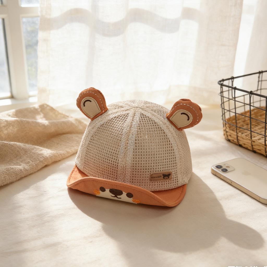 Baby Hat 46-48cm 6-24 Months Summer New Cartoon Soft Brim Cap Boys Cool Sun Hat Girls Breathable Baseball Cap Sun Protection
