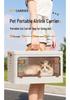 Portable Eco-friendly Pet Carrier: Breathable, Collapsible Handheld Bag for Cats & Small Dogs with Multiple Doors