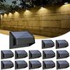 Brighter Solar Fence Lights,Solar Lights Outdoor Waterproof,Warm White and RGB 8 Colors,Dusk To Dawn Deck Light, Outdoor Lighting for
