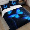 3pcs Blue Butterfly Duvet Cover Set, Mandala Bedding Boho Floral Duvet Cover For Bedroom Guest Room(Duvet Cover + 2*Pillowcase)