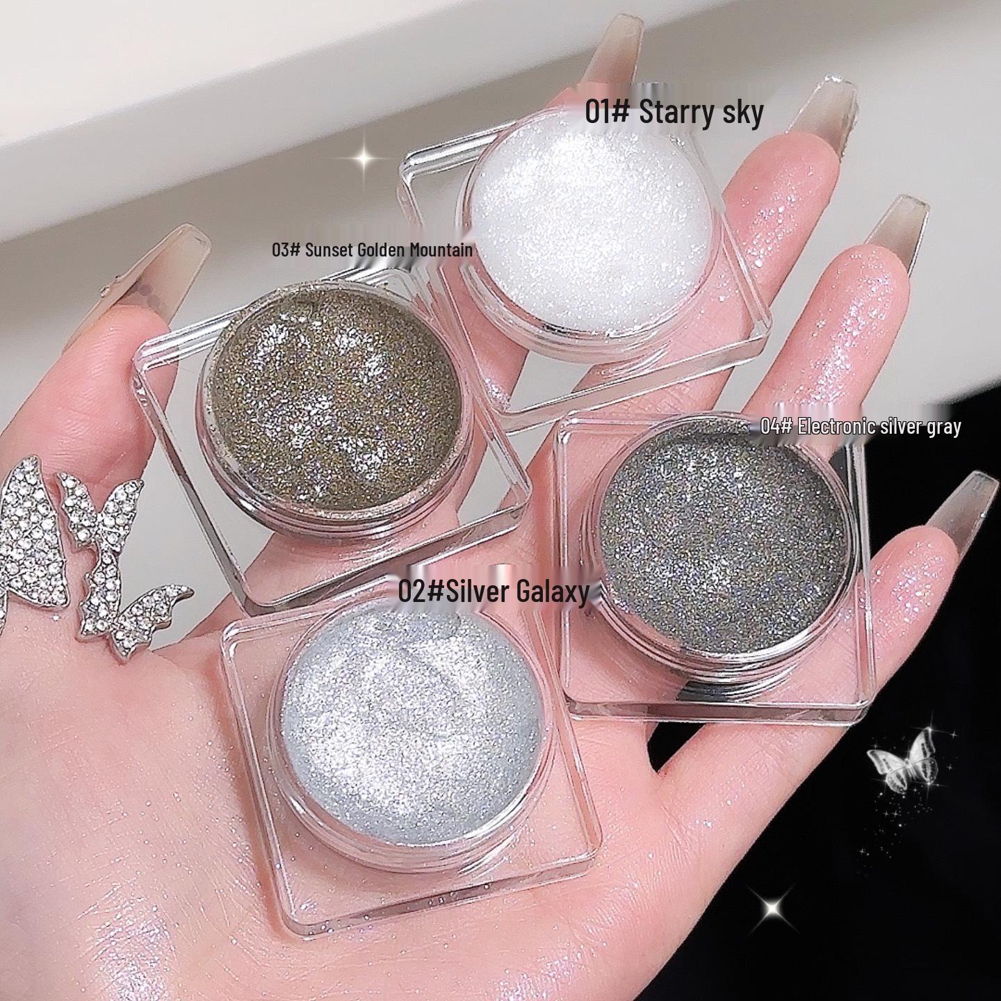 

Polarized Burst Flash Shimmer Eyeshadow: Portable Crushed Diamond Glitter Highlighter