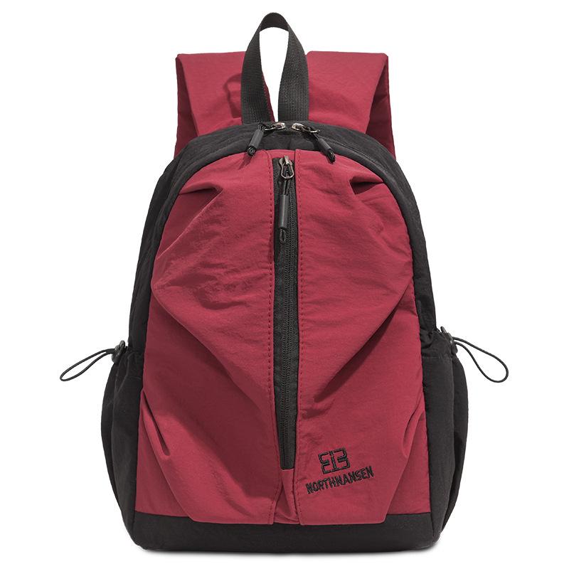 

Color Block Lightweight Waterproof Backpack for Outdoor Sports and Travel - Small Size for Students 23x12x35 cm