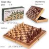Brangdy Wooden Magnetic Foldable Chess & Checkers Set