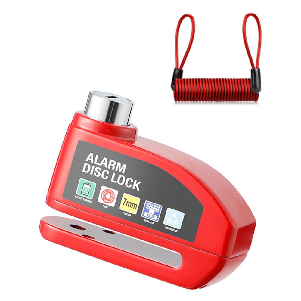 

Мотоциклетный велосипедный замок, сигнализация, защитная защита, навесной замок, диск из алюминиевого сплава, противоугонное напоминание, веревочный замок, сумка, аксессуары для мотоцикла красный