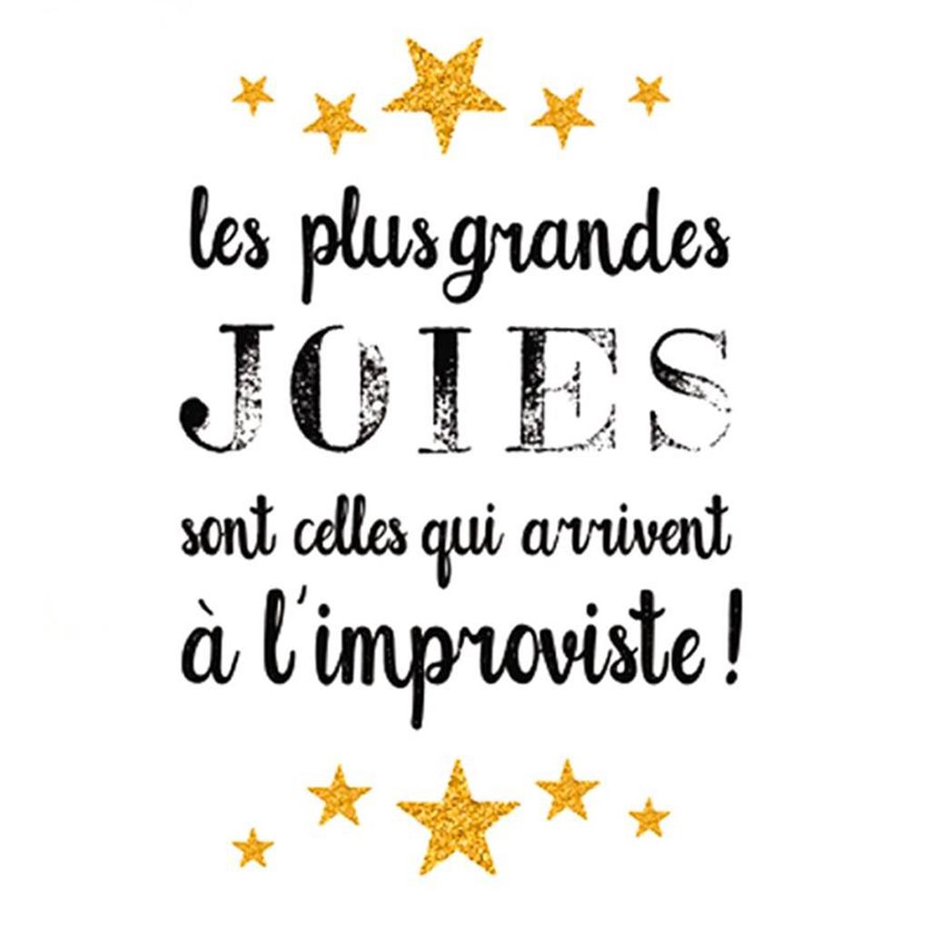 Les Trésors De Lily [P0374] - Stickerbogen 'Die größten Freuden sind die, die unerwartet kommen! ' - 20x70 cm