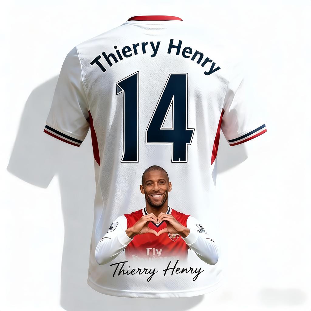 New Design A Must-have for Arsenal Fans! Henry Divine Striker 3D Printed Jersey Casual Loose-Fit Short Sleeve for Soccer Fans