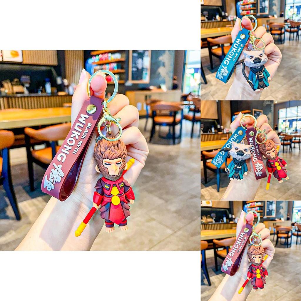 Fun Black Myth Wukong Keychain Durable Silicone Material Perfect For Everyday Use