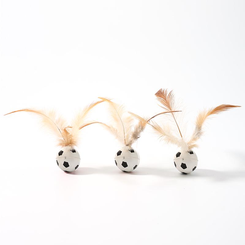 Interactive Elastic Feather Ball: Stress-Relief Cat Toy