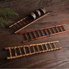 Ladder Shaped Bamboo Tea Cup Holder Vintage Cup Drainer Holder Tea Cup Rack  Household