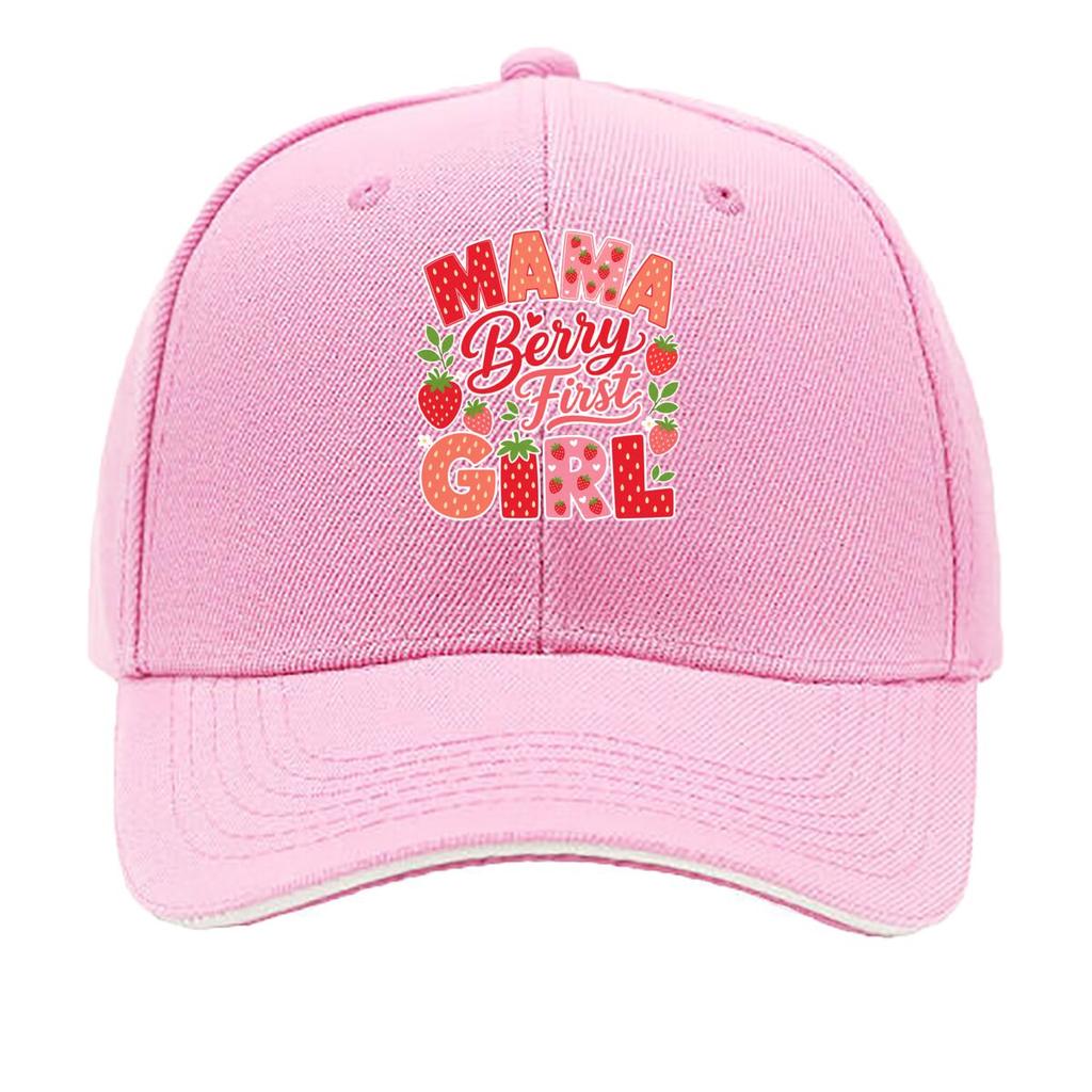 Sweet Strawberry First Birthday Mama Sandwich Baseball Cap Sun Cap Outdoor Workouts Hat