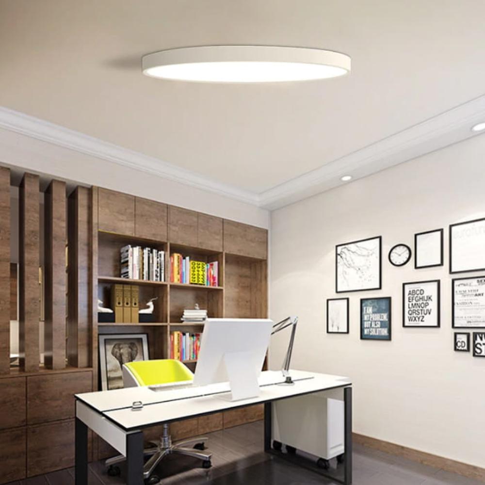Ceiling Lamp LED Plafond 28w Warm Color 50cm for Kitchen Office Black