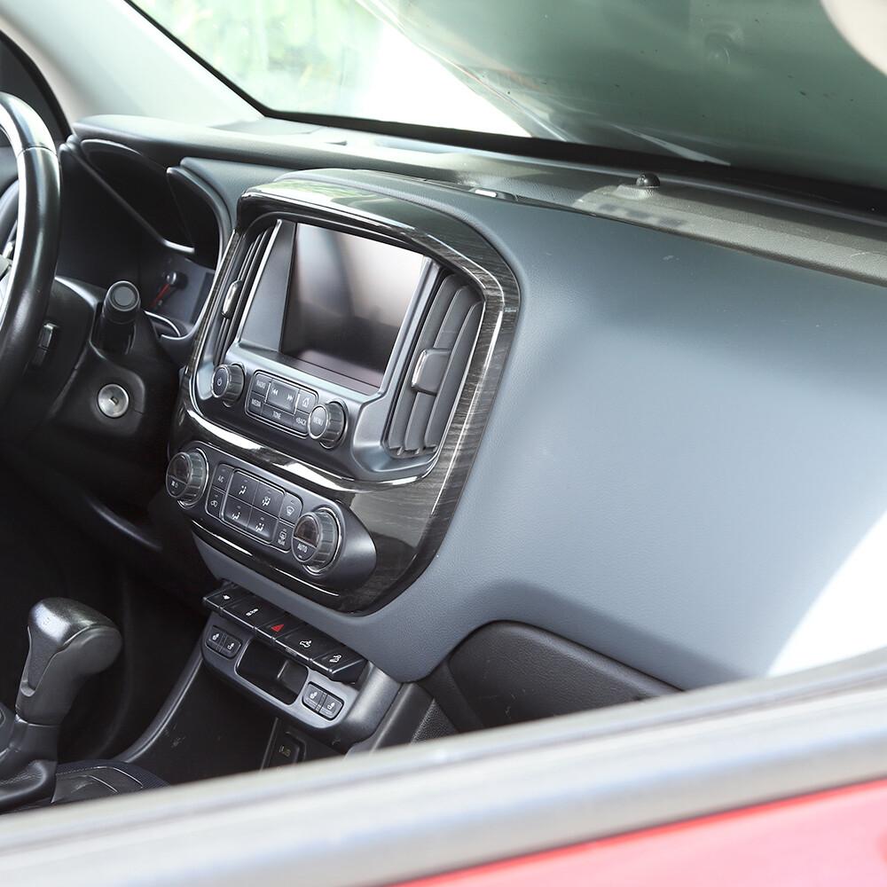 Black Wood Center Console Navigation GPS Screen Trim for Chevy Colorado 2014+ US