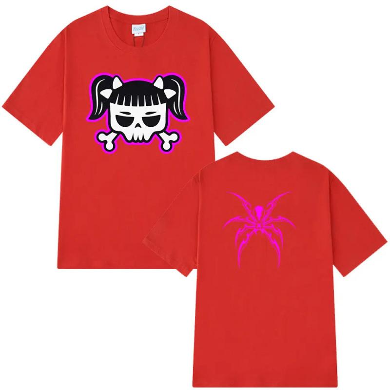 

Singer Cazzu Latinaje s 2025 Tour Features Fashionable Printed T-shirts for Both Men and Women in Casual Short-sleeved Styles 4XL