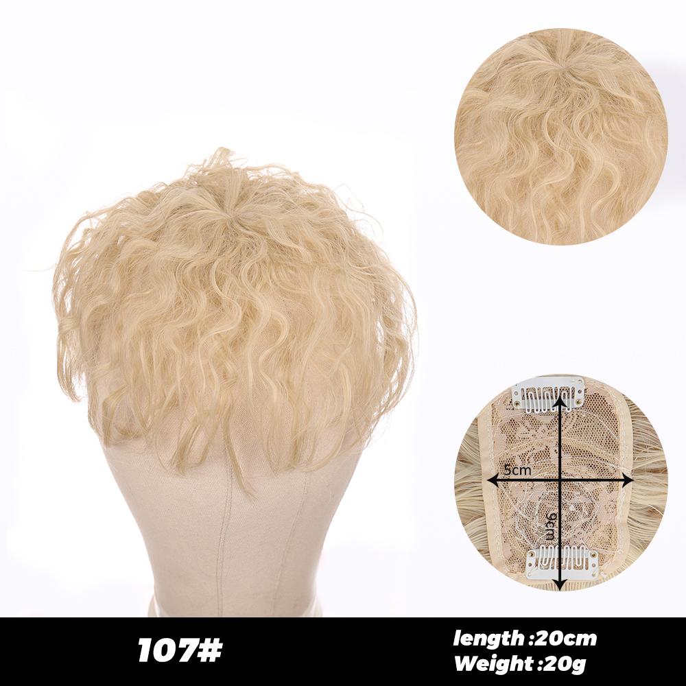 

Синтетические черные, коричневые вьющиеся волосы, парик с 2 клипсами для наращивания волос, сменная застежка, парики с челкой для женщин