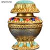Pure Brass Mani Tibetan Gift Ornaments Feng Shui Accessories Living Room Desktop Home Decor Sacrifice Pray for Auspiciousness