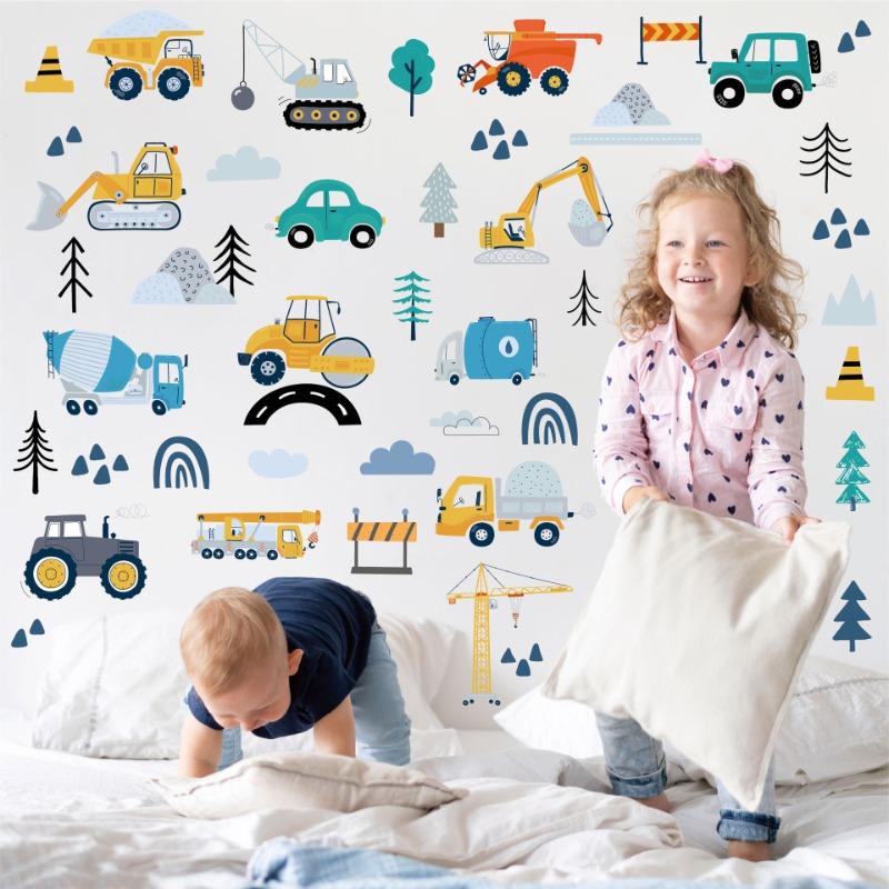 

Car wall sticker Boho transportation kindergarten children s room bedroom decoration cartoon wall sticker