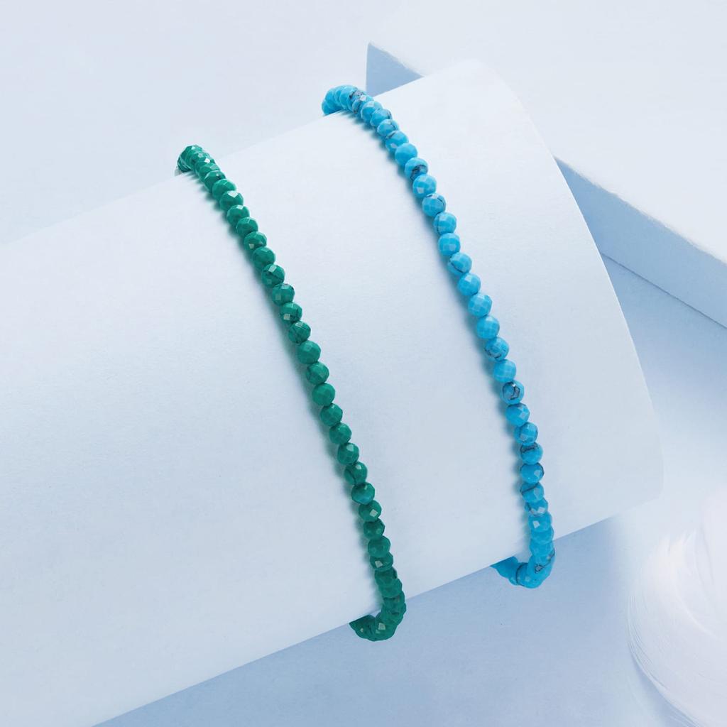 Silver Bracelet with Blue Crystals, Silver 925