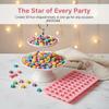 Food Grade Silicone Mold Non Stick With Round Star Cavities For Candy Chocolate Ice Cubes Gummy Diy Baking
