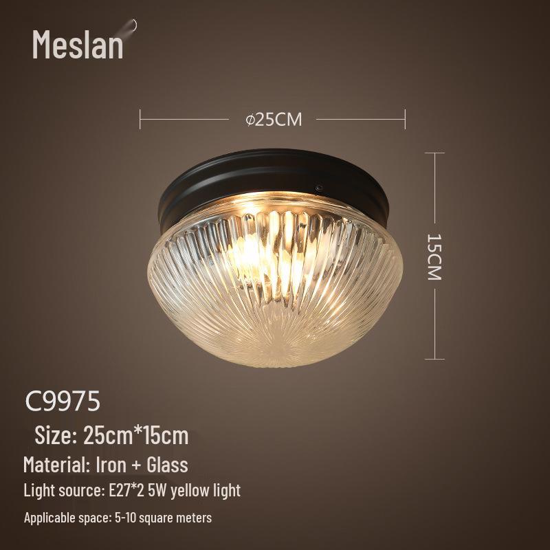 American Retro Industrial Ceiling Light for Bedroom, Dining Room, Balcony, Corridor, Aisle, and Entrance