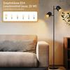 NETTLIFE Lampadaire - vintage 44,5 cm - E14 - Abat-jour tissu noir - Structure métal
