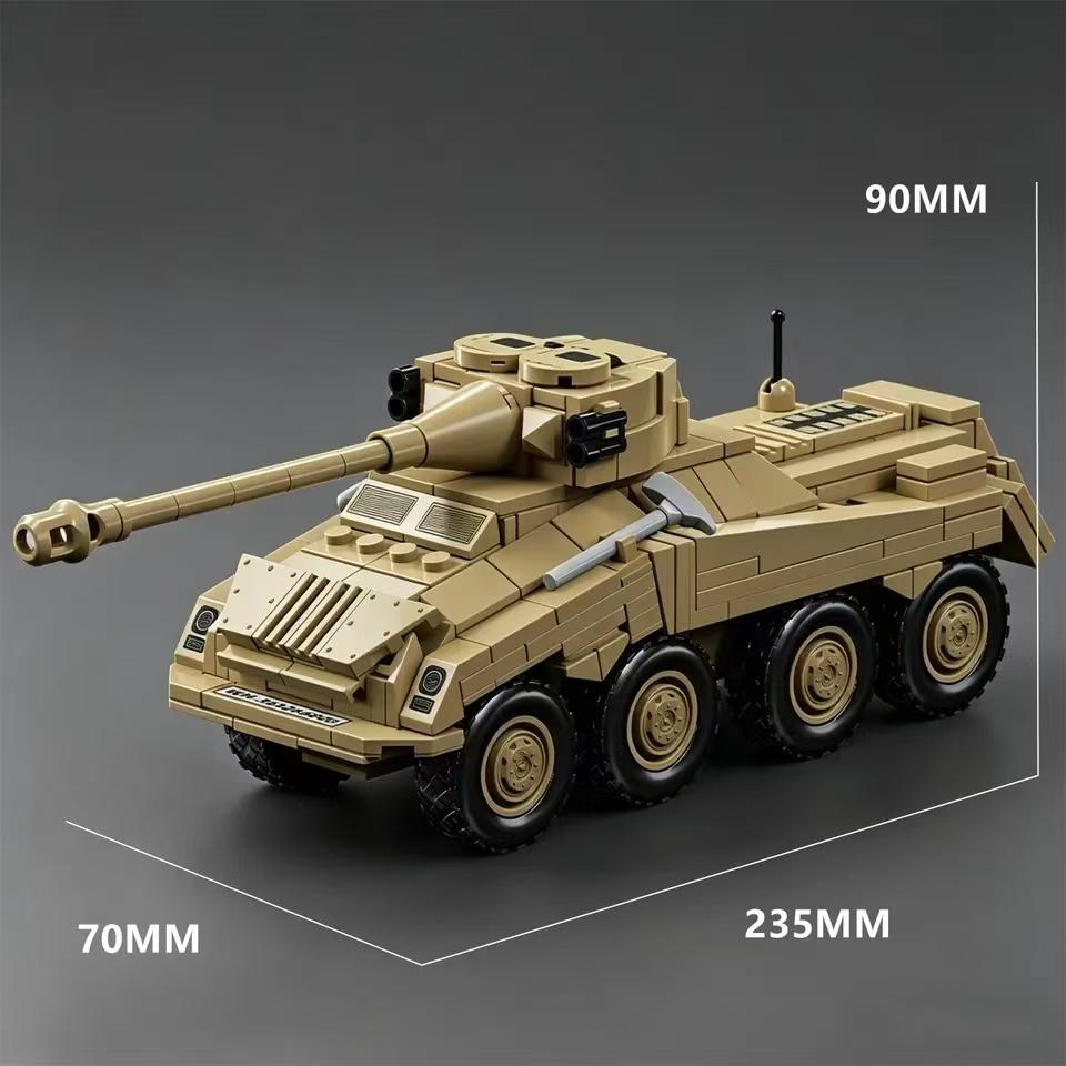 WK2 Deutsches Heer Schweres gepanzertes Fahrzeug Modellbausatz Militärische Bausteine Ziegel Lernspielzeug Jungen Kindergeburtstag Neujahrsgeschenke