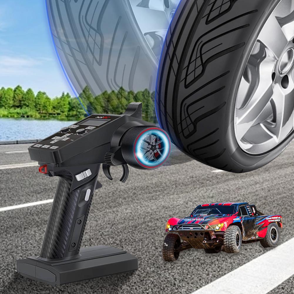 6CH 2.4G RC Transmitter with Receiver with LCD Screen Anti-Jamming Remote Controller Long Distance 300m for RC Car Crawler Boat