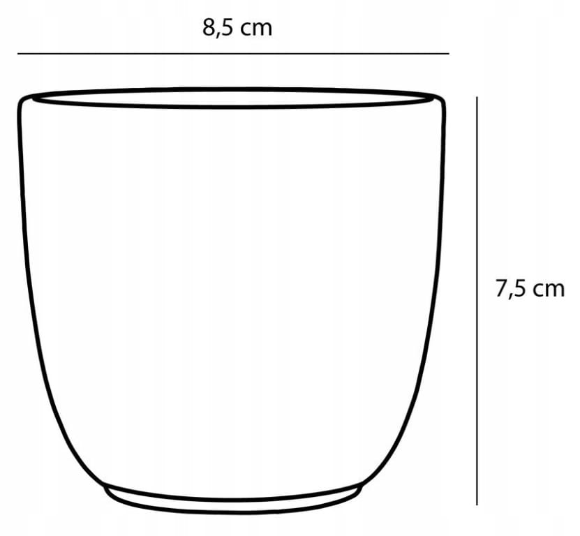 Decorative Ceramic Flowerpot 75x85cm Matte Gray