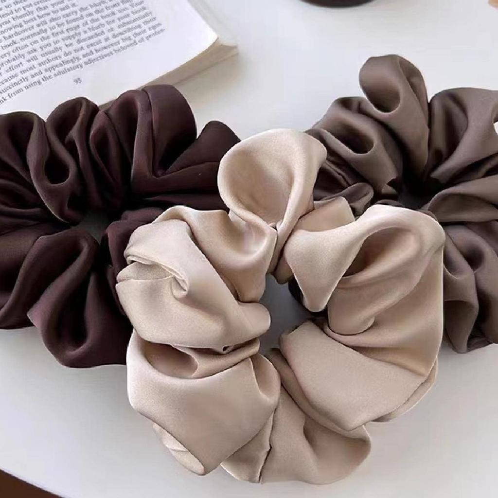 Soft Satin Hair Scrunchies, Simple Style Hair Ties Ponytail Holders for Women, Gentle Hair Rope Accessories
