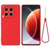For TECNO Camon 30 4G Case with Hand Strap Liquid Silicone Protective Phone Cover