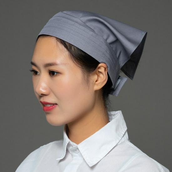 Unisex Chef & Waiter Headscarf Cap for Kitchen Hygiene