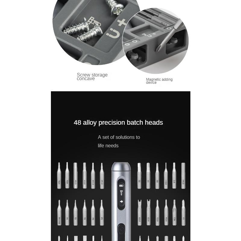50-in-1 Mute Durable Endurance Rechargeable Large Torque Multifunctional Precision Electric Screwdriver Set
