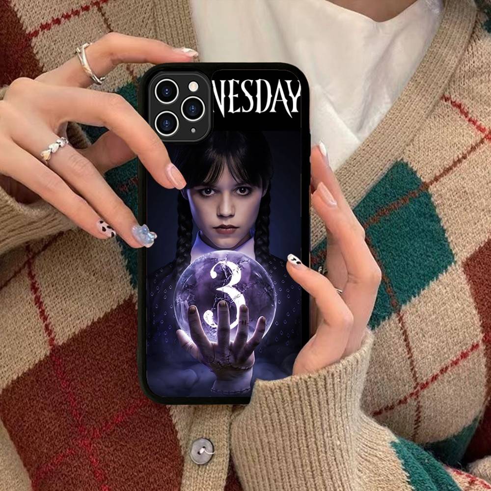 Custodia per Telefono MOVIE W-Wednesday Per Iphone 16 15 14 13 12 11 Pro Max Plus Antiurto TPU+PC Custodia Rigida