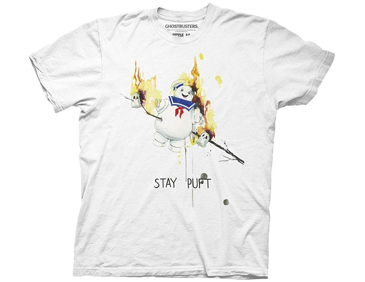 Ghostbusters Stay Puft Roasted Illustration Adult T-Shirt 4XL