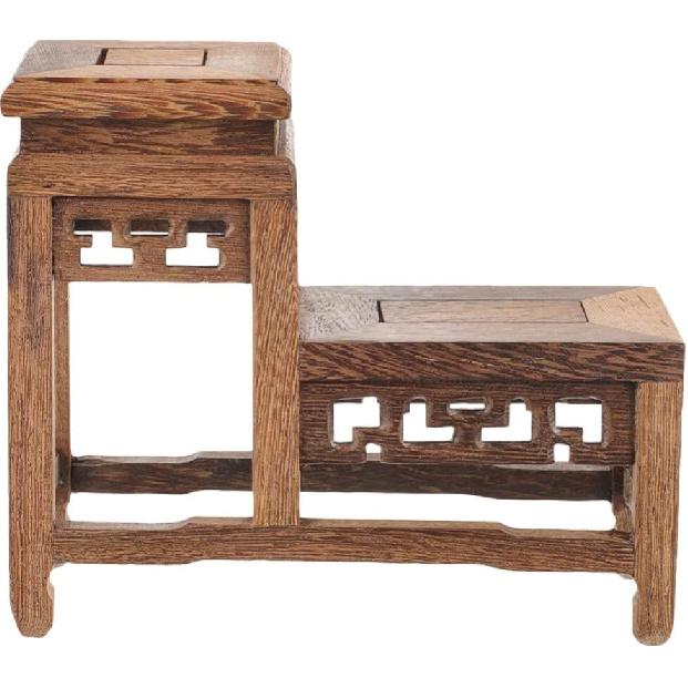 Angoily Vintage Display Stand Wood Stand for Crafts Figurine Display Base Tabletop Wood Base Vase Display Stand Flower Vase Base Buddha Statue Stand