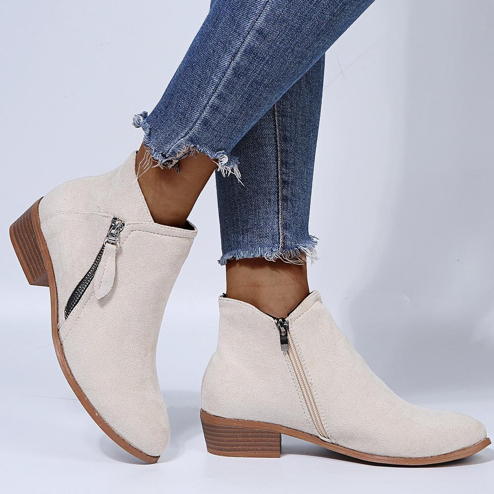 Large size women's shoes autumn and winter new women's boots suede European and American style women's short boots