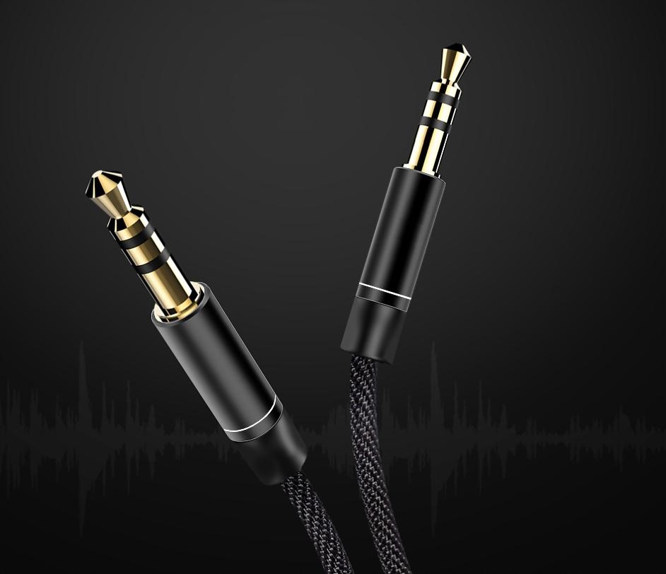 Wzmacniany Kabel Audio Nylon Aux Mini Jack 3,5Mm Koanni