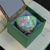 Enamel Color Ceramic Tea Cup Gongfu Tea Set Home Use Drinking Cup  Style Peony Handmade Craft High Temperature Glaze
