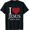 I Heart Jesus Love Faith Religious Graphic T-Shirt Tee Black
