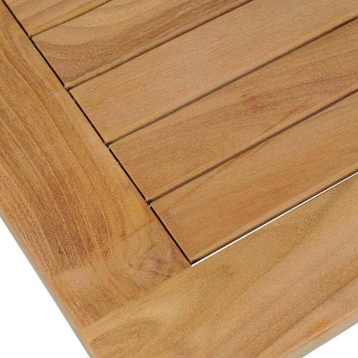 Table basse en teck - VIDAXL - Rectangulaire - Jardin - Marron - Campagne