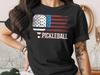 Pickleball T Shirt Comfort Colors American Flag Patriotic Sport Gift USA