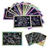 5/10/15/20pcs Scratch Painting Notebook Art Classroom Supplies Office Cultural School Rewards Cartoon Pattern Colorful Paper TMZ
