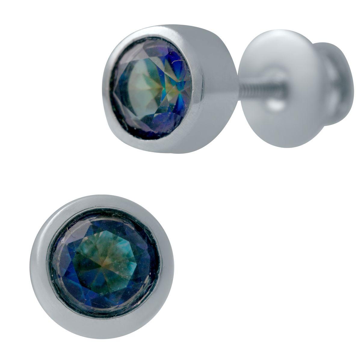 

Срібні сережки з топазом 1.76ct (2027409) різнокольорові кольору