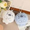 Metal Ring Seal Doll Pendant Fluffy Soft Seal Plush Key Ring Seal Plush Keychain  Women Girls