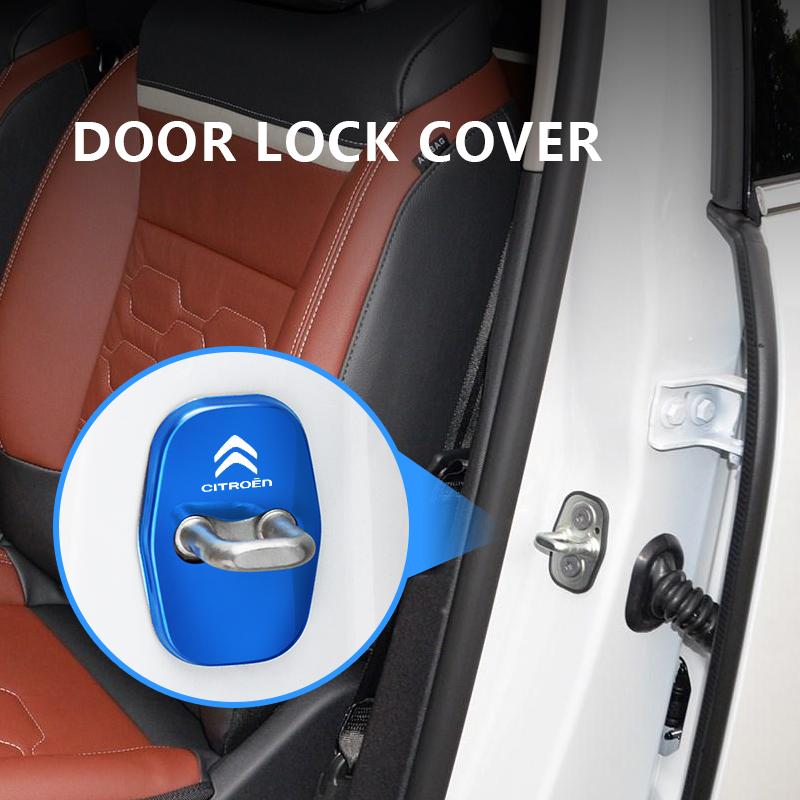 4 Bucăți Capac Blocare Ușă Mașină Accesorii Protecție din Oțel Inoxidabil Pentru Citroen C1 C2 C3 Vts C4 Saxo C4L C5 C6 C8 Xsara Picasso