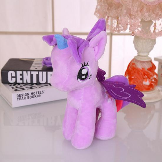 

Чарівна плюшева іграшка-подушка Райдужний Єдиноріг для дітей 25 cm фіолетовий