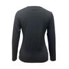 Women Long Sleeve Chain V Neck Top Slim Fit Pullover Casual Shirt with Decorative Accents for Daily Wear