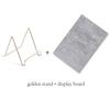 Nail Art Display Board with Gold Stands Holder Marble Pattern Background Photography Props Showcase Tools