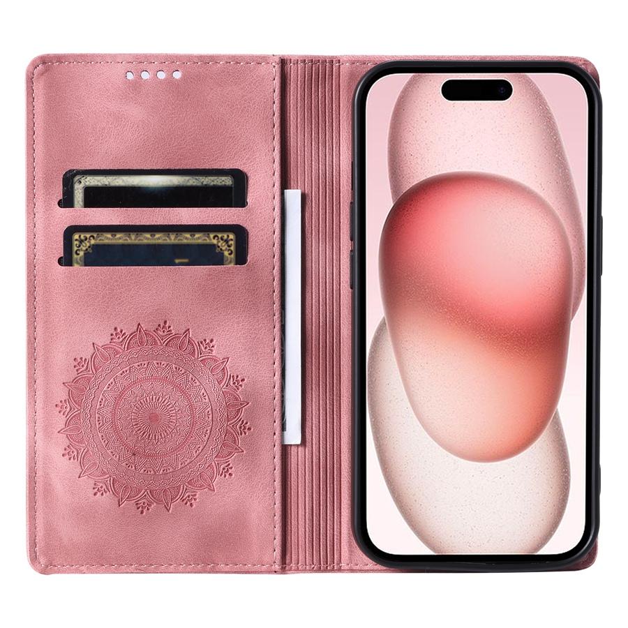 Luxury Embossing Flip Leather Case for iPhone 17 16 15 14 13 12 11 Samsung S25 S24 S23 A56 A55 Strong Magnetic Wallet Card Slot Cash Clip Phone Cover